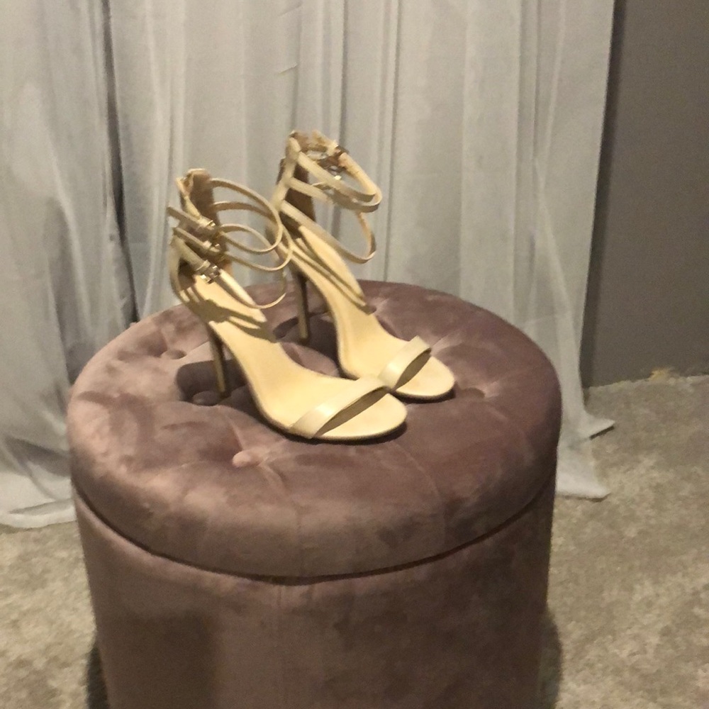 Nude straps heels